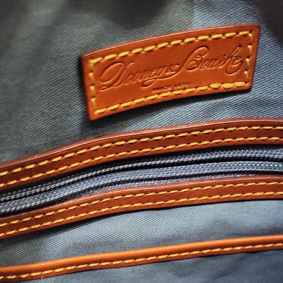 Dooney & Bourke Blue and Red Shoulder Bag with Travel-Inspired Design - Picture 6 of 6